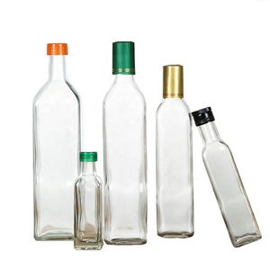Botella de Vidrio Transparente Redonda de 150 ml para Aceite de Oliva Comestible, con Tapa Metálica Reciclable y Sellado de Corcho, Estampado en Caliente, Utensilio de Cocina - Product Image 1