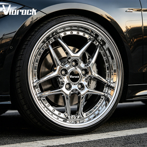 Jantes en alliage forgées Viorock Chrome 2 pièces 5x120 4x100 5x108 6x139.7 5*114.3 compatibles avec X8 C7 C8 M2 M3 <span class=keywords><strong>Mustang</strong></span> F12 GTR Camaro - Product Image 5
