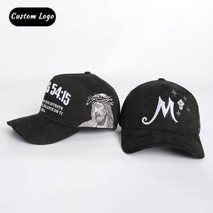 Gorro <span class=keywords><strong>de</strong></span> Gamuza <span class=keywords><strong>de</strong></span> Lujo <span class=keywords><strong>de</strong></span> Alta Calidad con Logotipo Bordado en 3D Diseño <span class=keywords><strong>de</strong></span> Jesucristo Moda Religiosa Personalizada Ropa <span class=keywords><strong>de</strong></span> Calle Unisex Gorra <span class=keywords><strong>de</strong></span> Béisbol - Product Image 2