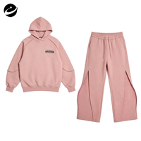 Ensemble de survêtement en coton avec logo personnalisé, jogging, survêtement, ensemble de survêtement brodé, survêtement pour femmes, pantalon de survêtement et sweat-shirt unisexe pour hommes