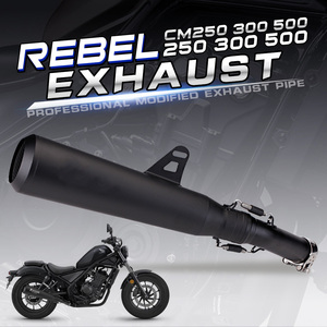Silencieux d'échappement pour <span class=keywords><strong>moto</strong></span> <span class=keywords><strong>Rebel</strong></span> CM300 CMX500, échappement <span class=keywords><strong>moto</strong></span>, tuyau à enfiler pour Honda CM 300 CMX 500 <span class=keywords><strong>Rebel</strong></span> 300 500 2017 2021 - Product Image 2