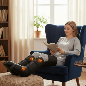 Beoka-Botas de compresión con cremallera para masaje de pierna completa, botas de compresión de aire de 3 cámaras, 2600mAh - Product Image 4