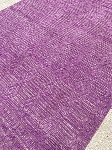 Purple Contemporary Hand Knotted Area Wool Rug Living <b>Room</b> Non Slip Jute Backing - Product Image 2