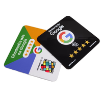 Tablero de pegatinas de mesa acrílica RFID NFC 13,56 MHz para menú de restaurante de Hotel Facebook Google Comment Card QR Code Social