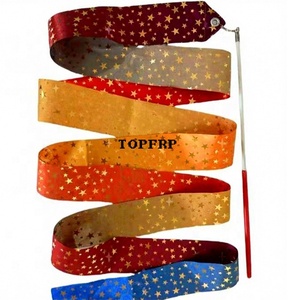 Cintas de Baile para Niños con Diseño de Estrellas Estampadas en Caliente y Color Degradado, con Bastón para Hacer Giros - Product Image 2