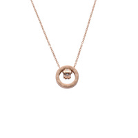 Collier pendentif en cristal avec chiffres romains pour femmes, or rose, bijoux géométriques minimalistes