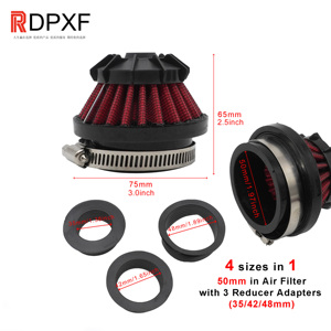 Modified Scooter Intake Pipe Universal Motorcycle High-Flow <strong>Air</strong> <strong>Filter</strong> 35 42 48 50mm New Carburetor <strong>Air</strong> Intake <strong>Filter</strong> Cleaner - Product Image 2
