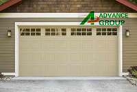 Portes de garage en bois imperméables, chariot de porte de garage sectionnel en bois de cèdre/faux bois de haute qualité