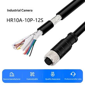 Fabrik M12 12-poliger A-Typ Wasserdichter Steckverbinder Luftfahrtstecker Männlich und Weiblich Industriekamera-Netzwerkkabel - Product Image 4