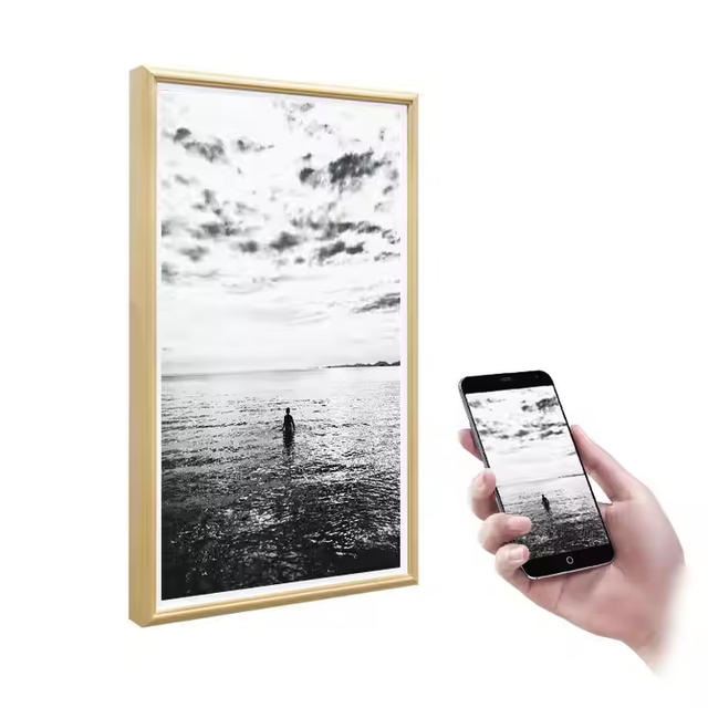 21.5 23.8 27 32 43 49 55 Inch 2K 4K Wifi Thin Lcd Screen Digital Signag Display Painting Photo Wireless Picture Frame