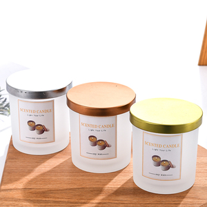 Glass Candle Jars Candle Glass Jar Factory Supply 4oz 6oz 8oz 10oz 12oz 14oz Glass Candle Jars Frosted Candle Jars With Wooden Lids