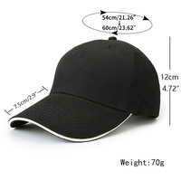 Gorras de Béisbol Personalizadas con Logotipo Bordado, Gorras de Papá con Visera Tipo Sandwich, de Algodón, Unisex, Lisas, de 6 Paneles, Deportivas, Ajustables