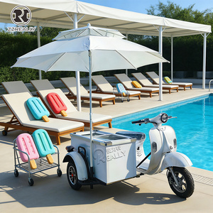 Chariot de vente ambulante électrique à <span class=keywords><strong>prix</strong></span> d'usine pour glaces et boissons froides, chariot italien à pousser pour sucettes glacées - Product Image 3