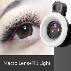 2 In 1 <span class=keywords><strong>Lens</strong></span> kiti makro <span class=keywords><strong>lens</strong></span> ile halka dolgu ışığı - Product Image 2