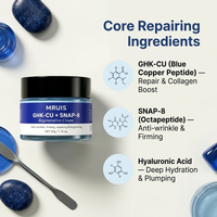 Krim Regeneratif MRUIS GHK-CU SNAP-8 Peptide Anti-Kerut Pengencang Perbaikan Kulit Mencerahkan Pelembab Wajah OEM Grosir