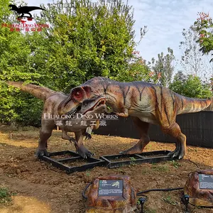 Ukuran Hidup scrub dinosaurus berjalan dan Robot Jurassic