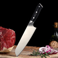 Klassieke 7 inch professionele Santoku-mes met milieuvriendelijk Pakkawood handvat, koolstofstaal, Duits staal, voor fruit, groenten en keukengebruik.