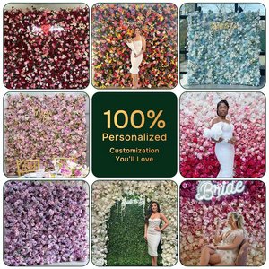 Commercio all'ingrosso personalizzato <span class=keywords><strong>rosa</strong></span> caldo forniture di nozze decorazione <span class=keywords><strong>rosa</strong></span> sfondo seta artificiale fiore decorativo parete sfondo di nozze - Product Image 2