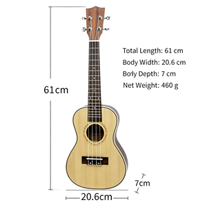 23 Zoll Massivholz-Ukulele Kleine Gitarre für Kinder 4-Saiter Okoume Anfänger-Ukulele für Kinder und Schüler - Product Image 2