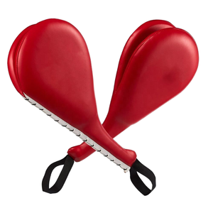 Arts martiaux Taekwondo Double coussin de frappe Raquettes souples Cuir PU Haute qualité Très résistant Logo/design personnalisé Unisexe Personnalisé - Product Image 3