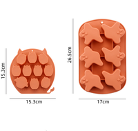 Moule en silicone HY Halloween Fantôme Diable pour chocolat, bonbons gélifiés, glaçons, desserts, bougies, savons et décorations de gâteaux DIY