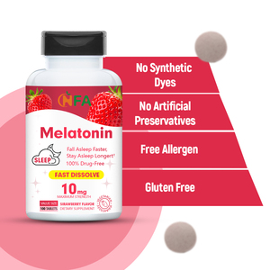 แท็บเล็ตเมลาโทนิน10มก. นอนหลับเร็วขึ้น100% ยาเม็ดที่เคี้ยวได้ฟรี - Product Image 5