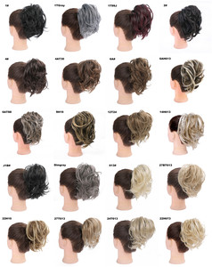 <span class=keywords><strong>Chignon</strong></span> élastique désordonné, queue de cheval synthétique, <span class=keywords><strong>chignon</strong></span> en forme d'anneau, <span class=keywords><strong>chignon</strong></span> bouclé pour filles, <span class=keywords><strong>chignon</strong></span> <span class=keywords><strong>avec</strong></span> élastique - Product Image 6