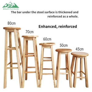 <span class=keywords><strong>Tabouret</strong></span> <span class=keywords><strong>de</strong></span> <span class=keywords><strong>bar</strong></span> Wayon Furniture <span class=keywords><strong>en</strong></span> <span class=keywords><strong>bois</strong></span> naturel, siège <span class=keywords><strong>rond</strong></span> à quatre pieds solides - Product Image 6