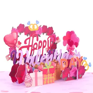 i love you 3d pop up cards valentines day gift greeting cards for kids