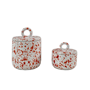 New Design Ceramic Coffee Tea Storage Kitchen Sealed Jar With Lid Sugar Red Storage Ceramic Jars