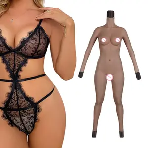 Eta Sissy Unterwäsche mit Armen Füße Realistische ganze Bodysuit Brust Formen Vagina Silikon Ganzkörper anzug Cross dressing Dessous