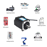 Kit Moteur Servo AC EMTECH 60mm et Driver 400W 1.27Nm 3000RPM 220V, Ensemble Moteur Servo Brushless pour Routeur CNC