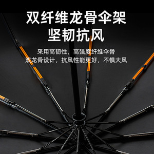 Fully Automatic 24 Rib Folding <b>Umbrella</b> Steel Frame <b>Large</b> Size For Men Outdoor Use - Product Image 5