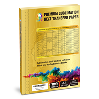 Papel de Transferencia Térmica por Sublimación MR.R Premium para EPSON y Sawgrass, 125 g/m², Tamaño A4 (8.3'' x 11.7''), 100 Hojas por Paquete