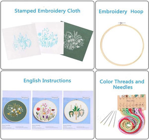 Hot Bán Handmade Nhà Máy Mô Hình Thêu DIY Kit Chất Liệu Vải Gói Người Mới Bắt Đầu Để Làm <span class=keywords><strong>Cross</strong></span> <span class=keywords><strong>Stitch</strong></span> - Product Image 4