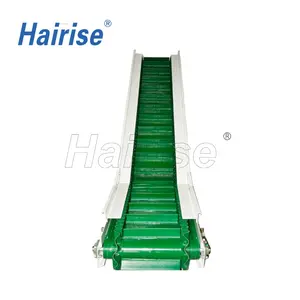 Línea de montaje de Sistemas Industriales personalizados de fábrica, cinta transportadora plana de goma de PVC verde, 8mm