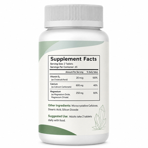 Suplemento de Salud, Tabletas de Vitamina D, Calcio, Magnesio y Zinc para Adultos - Mejora la Densidad Ósea, 120 Tabletas, Marca Privada ODM/OEM - Product Image 6