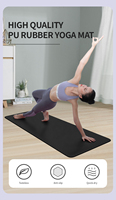 Tapis de yoga SHENGDE en caoutchouc naturel PU de qualité supérieure, antidérapant, résistant aux taches, avec logo personnalisé au laser, vente en gros