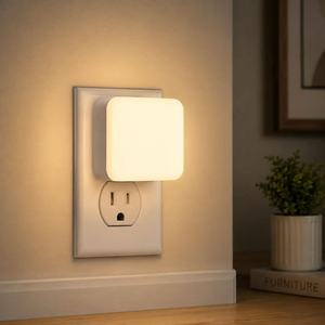 Dusk to Dawn <b>LED</b> Night <b>Light</b> with <b>Light</b> Sensor 2700K Warm White US <b>Plug</b> <b>In</b> Night Lamp ETL Certified for Indoor Use - Product Image 1