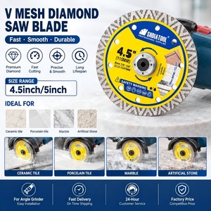 Disque de coupe et de meulage diamanté ultra-mince en maille en V de 4,5 et 5 pouces pour meuleuse d'angle, outils pour carrelage et marbre - Product Image 1