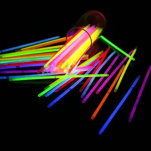 לב צורת כותנה ממתקי partysticks פלאש 100 מקל 8 צבעים UV זוהר מסיבת צבעוני עם מחרוזת creative מקלות