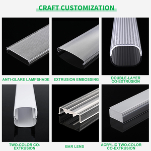 Hiện đại Acrylic <span class=keywords><strong>LED</strong></span> Strip ánh sáng khuếch tán Bìa Polycarbonate dòng hình dạng với phong cách <span class=keywords><strong>LED</strong></span> ánh sáng cho thiết kế chiếu sáng - Product Image 3