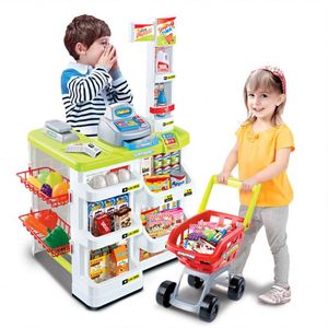 Hot Selling Luxury Supermarket, Cashier Counter Shopping Cart Pretend Play Big Supermarket <b>Toys</b>/ - Product Image 3