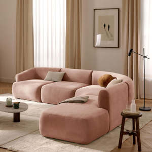 Divano Modulare a L in Velluto Minimalista e Trendy, Ecologico e Confortevole per Appartamenti, <span class=keywords><strong>Hotel</strong></span> e Ville - Product Image 5