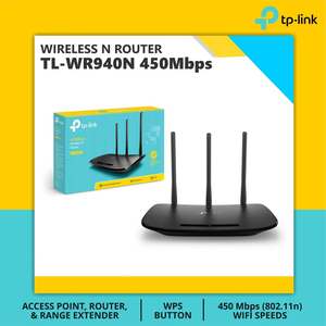 Router WiFi <span class=keywords><strong>TP</strong></span>-<span class=keywords><strong>Link</strong></span> <span class=keywords><strong>TL</strong></span>-<span class=keywords><strong>WR940N</strong></span> de Segunda Mano, 4 N450, <span class=keywords><strong>450Mbps</strong></span>, 2.4G, 3 Antenas, Puertos RJ45 para Oficina en Casa - Product Image 4