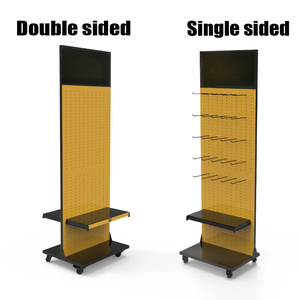 حامل عرض معدني متحرك خفيف الوزن مخصص لملحقات الهواتف المحمولة مع خطافات للمتاجر - Product Image 6