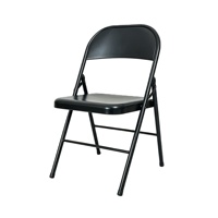 Chaises de jardin pliantes d'extérieur empilables en métal peint, portables et économiques, pour l'extérieur