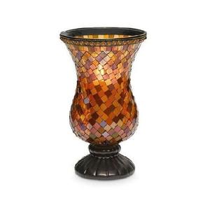 Candelabro de luz de té de vidrio mosaico, soporte de vela - Product Image 2
