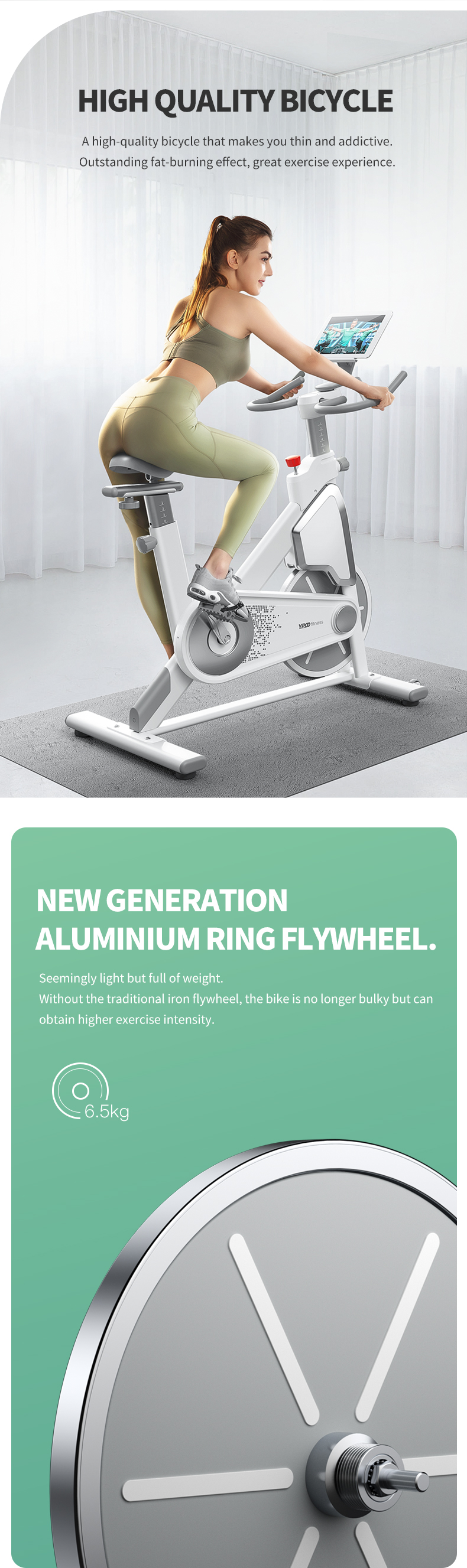 SGS certified YPOO Intelligent Fitness Equipment Source Factory gym spinning bike spinning bikes for sale