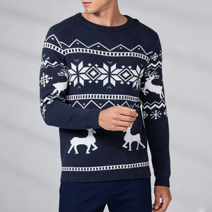 Tendances vestimentaires d'hiver personnalisées : pulls en tricot festifs, pulls en coton à manches longues, col rond, pull pour homme - Product Image 1